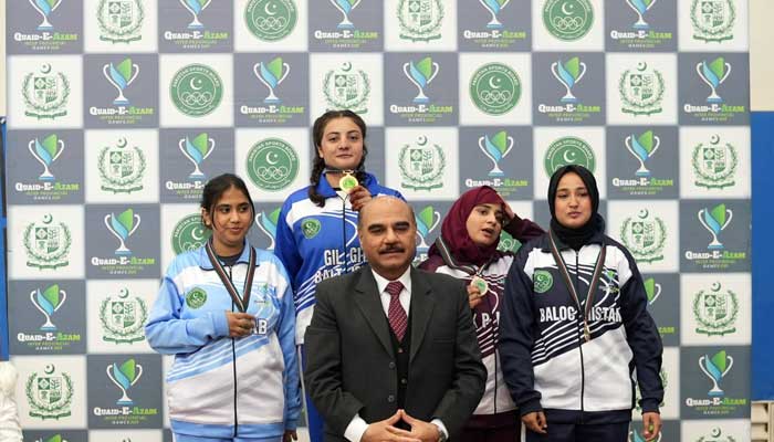 Players celebrating after competing in a Judo competition at the Amir Khan Boxing Hall, Islamabad, December 18, 2024. – Facebook/PakistanSportsBoard