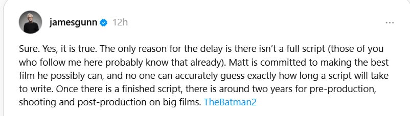 Reason for Robert Pattinson's The Batman Part 2 delay revealed