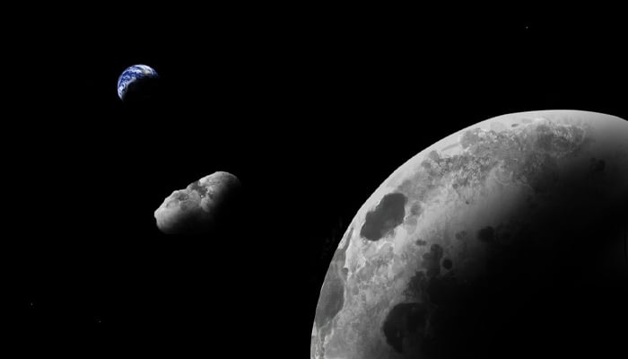 Asteroid 469219 Kamooalewa photographed between the Earth and the Moon. — X/@AsteroidWatch/File