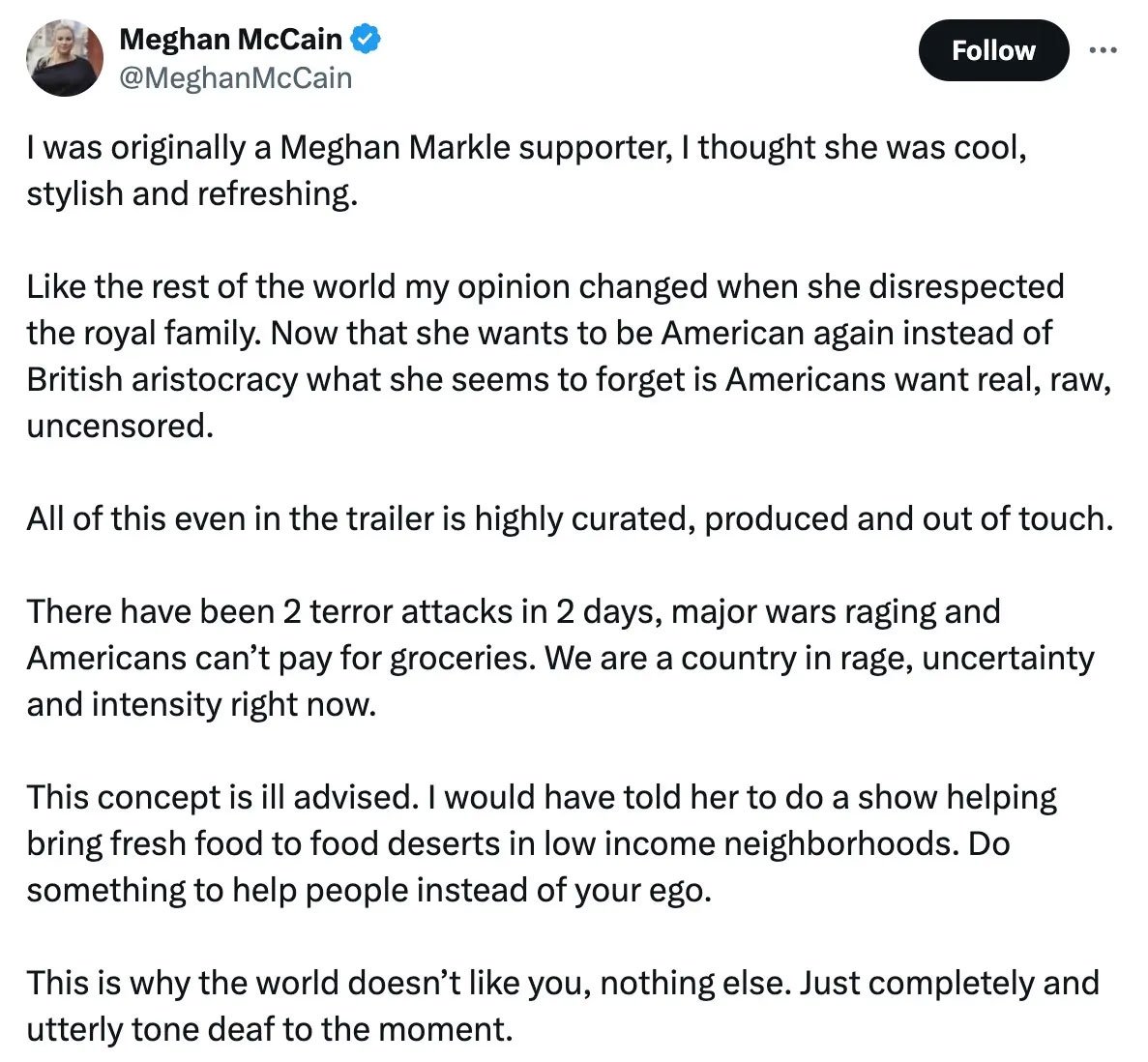 Meghan Markle was hit with claims 