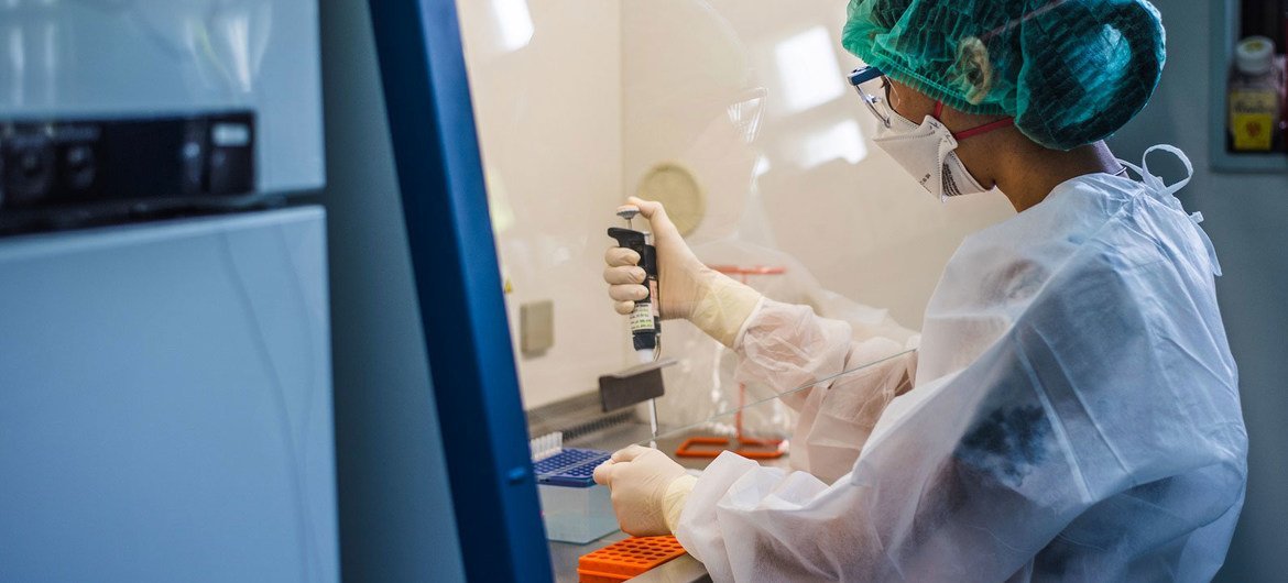 A laboratory scientist works at a WHO collaborating research center in Thailand. (archive)