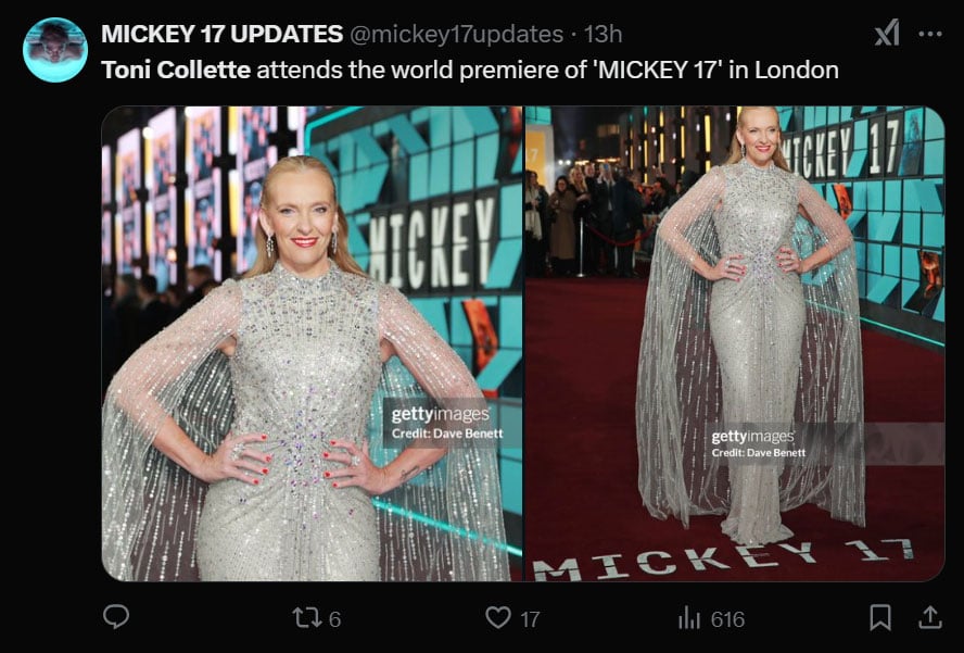 Toni Collette shines in Mickey 17 Premiere
