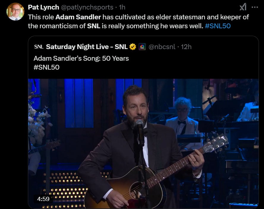 Adam Sandler breaks the tradition of the red carpet with the 'terrible in' Snl event