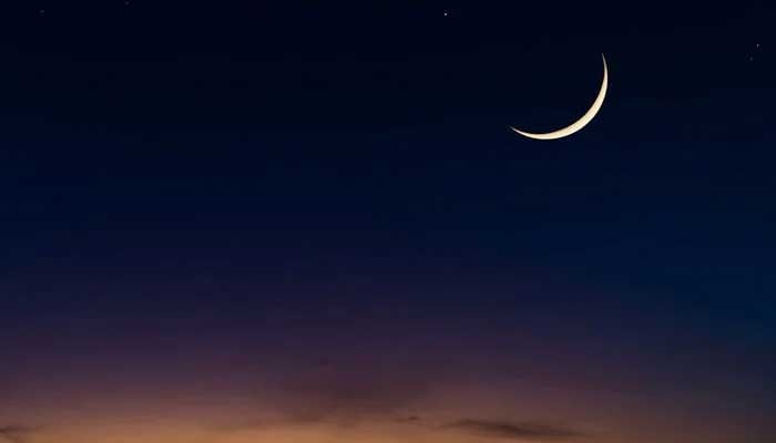 Representative image of a new crescent seen in the sky. - X/@haramaininfo