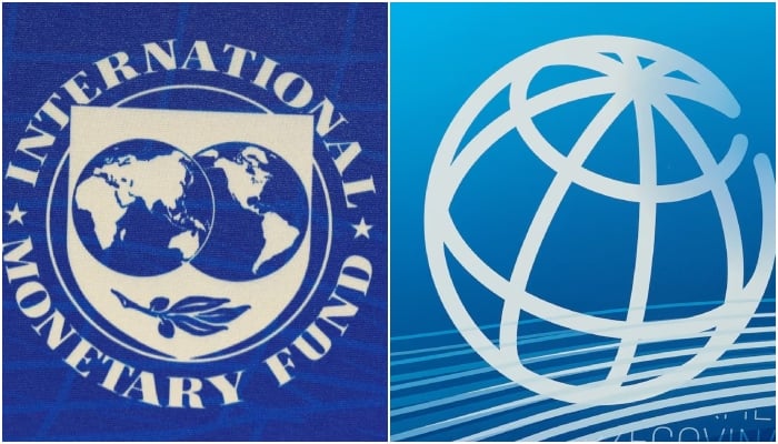 The IMF logos and the World Bank can be seen in this collage. - Reuters/file