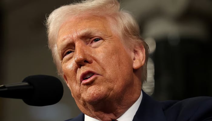 The president of the United States, Donald Trump, addresses a joint session of the Congress at the United States Capitol on March 4, 2025 in Washington, DC. - Reuters