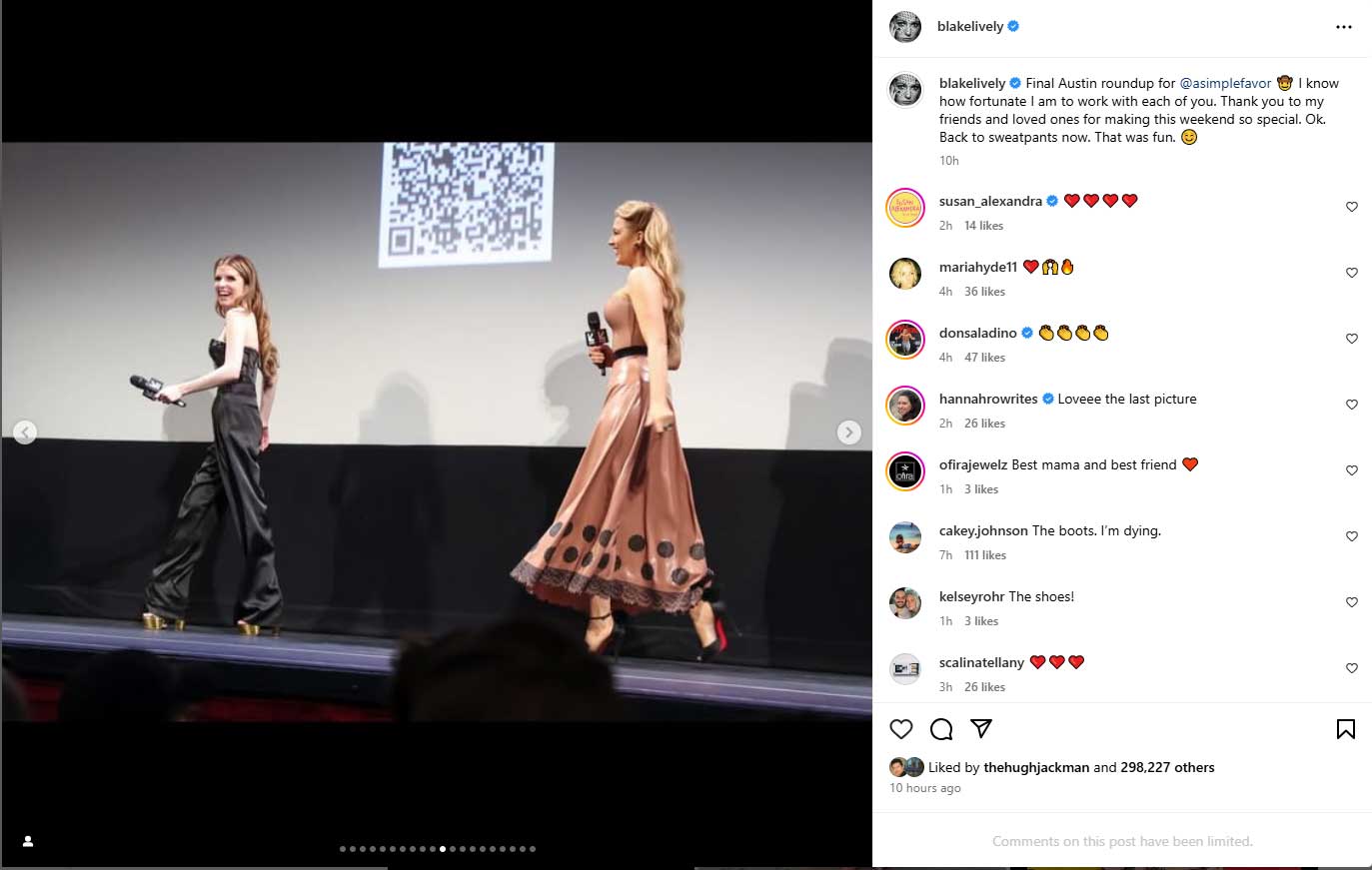 Blake Lively tries to play the dispute with Anna Kendrick with the last movement