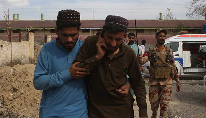 PEROSNnel Plain Safety Security Force, which was rescued from a train after it was attacked by militants, leaves the Mach Railway station in Mach, Baluchistan, March 12, 2025. - Reuters 