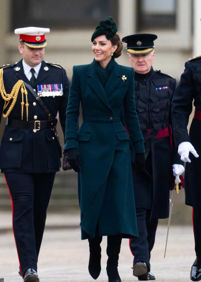 The decorated welder supports Kate Middleton while Prince William stays at home