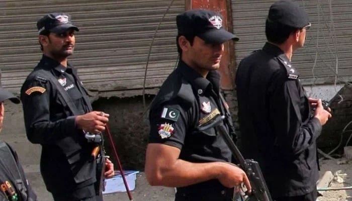 KP police personnel patrol area after an attack in KP. - AFP/file