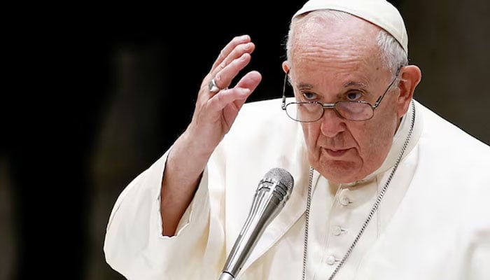 Pope Francis attends the weekly general audience in Pablo VI Hall in the Vatican, on December 14, 2022. - Reuters