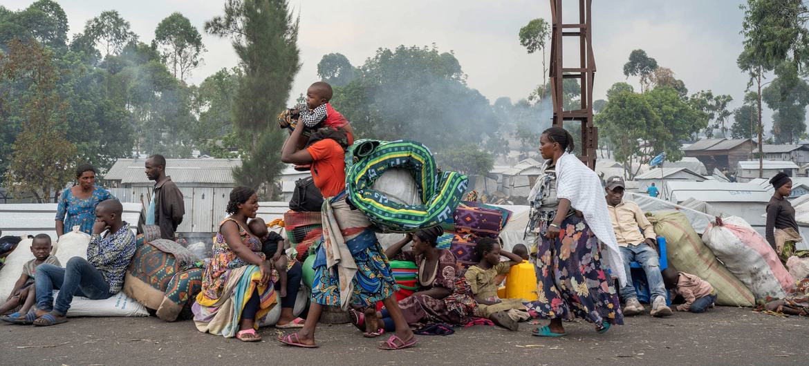 Dr Congo displaced families due to unbridled insecurity.