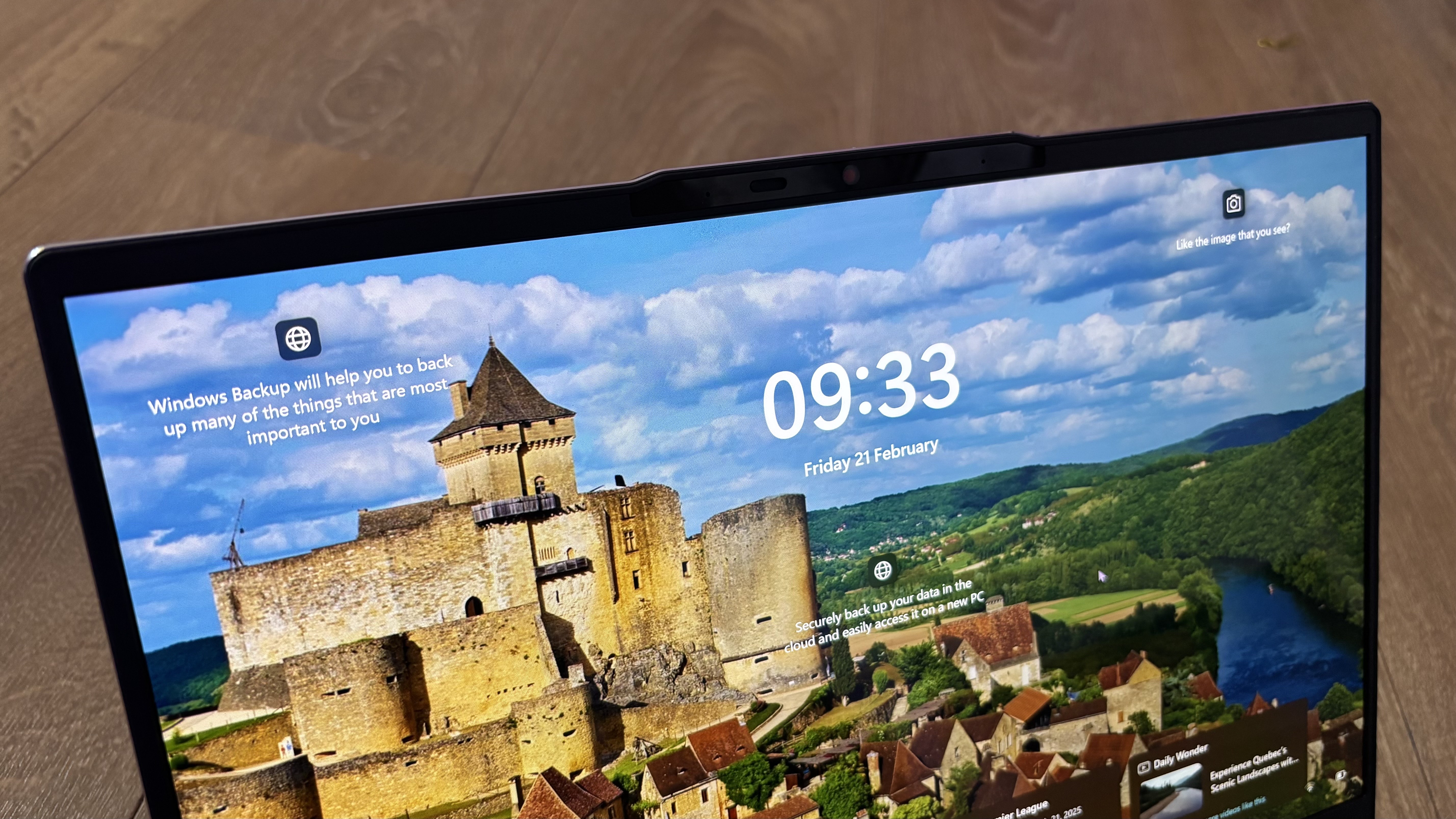 Acer Aspire 14 AI laptop screen showing Windows 11 login screen