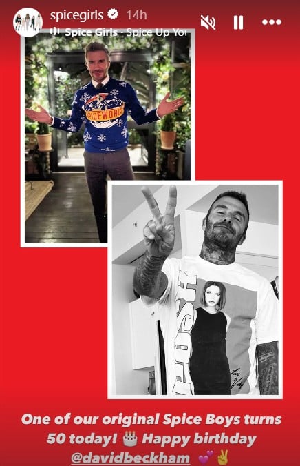 Spice Girls gives David Beckham Fiery's nickname in the birthday tax