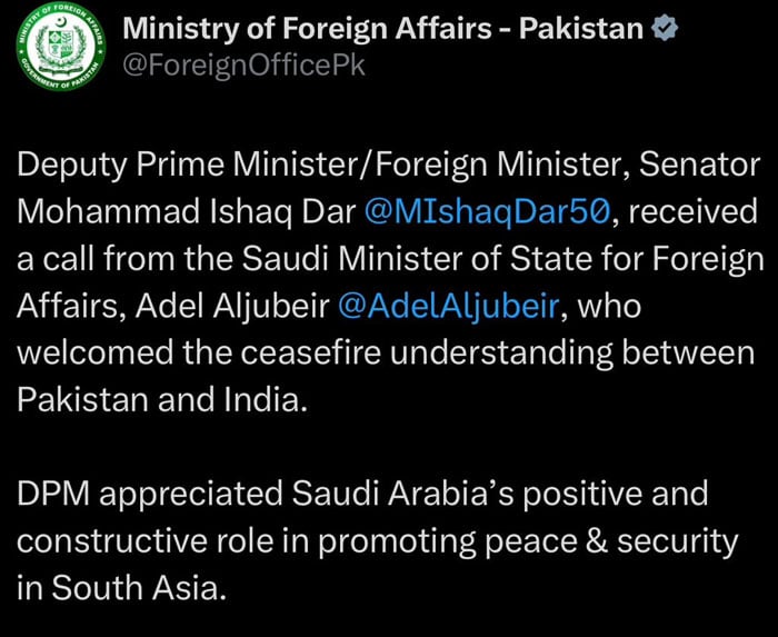 World leaders welcome Pakistan-India Penfire