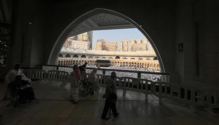 The pilgrims turn the Kaaba while performing Tawaf in the great mosque, before the annual pilgrimage of the Hajj, in Makkah, Saudi Arabia, June 8, 2024. - Reuters