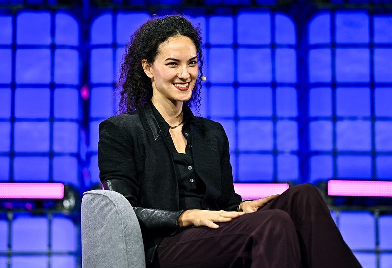 Jay Graber, CEO, Bluesky, speaks on web Summit in Vancouver (Sam Barnes/Web Summit through Sportsfile)