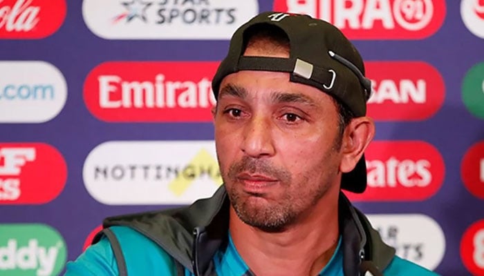 The assistant coach Azhar Mahmood speaks to the media in this image without date. - Reuters