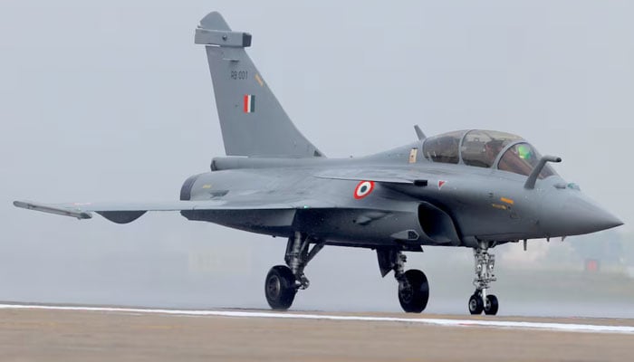 IFS Rafale Fighter Jet Taxis in the asphalt in Ambala, India, on September 10, 2020. - Reuters