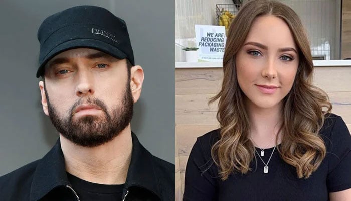 Eminem gives his daughter Hailie a sweet wink at Jelly Roll Show
