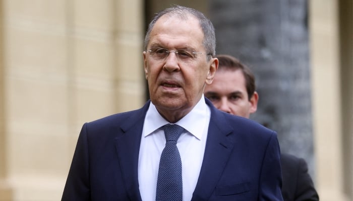Russian Foreign Minister Sergei Lavrov arrives at the Itamraty Palace on the day of the meeting of BRICS Foreign Ministers in Rio de Janeiro, Brazil, on April 29, 2025. - Reuters