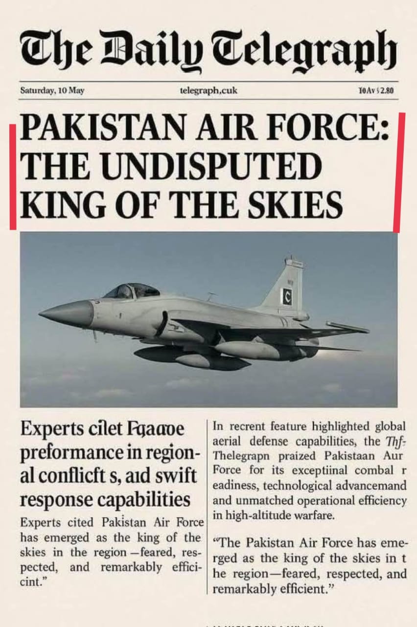 Verification of facts: True. ISHAQ giving an article made of the Pakistan Air Force