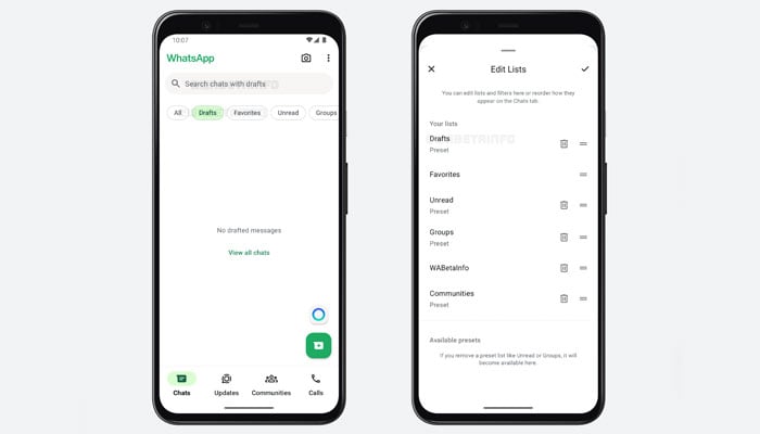 This screen capture shows the next WhatsApp function. - Wabetainfo