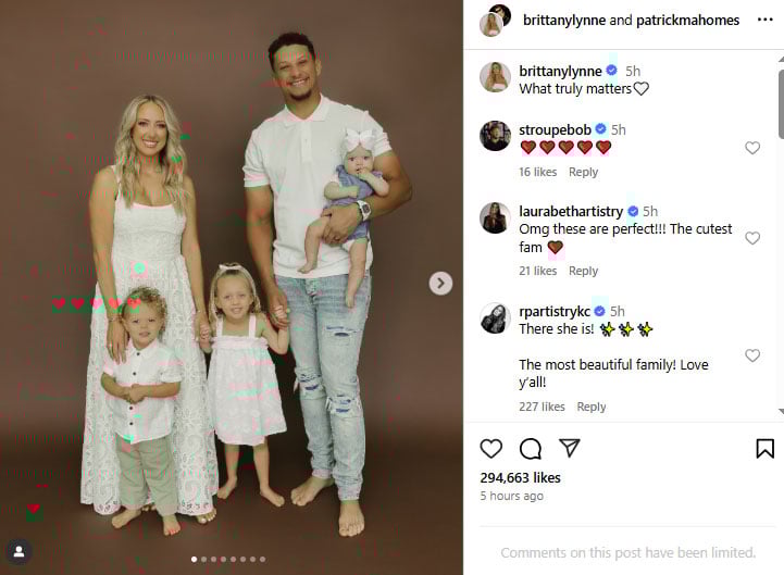 Brittany, Patrick Mahomes share the first vision of the Golden Golden daughter
