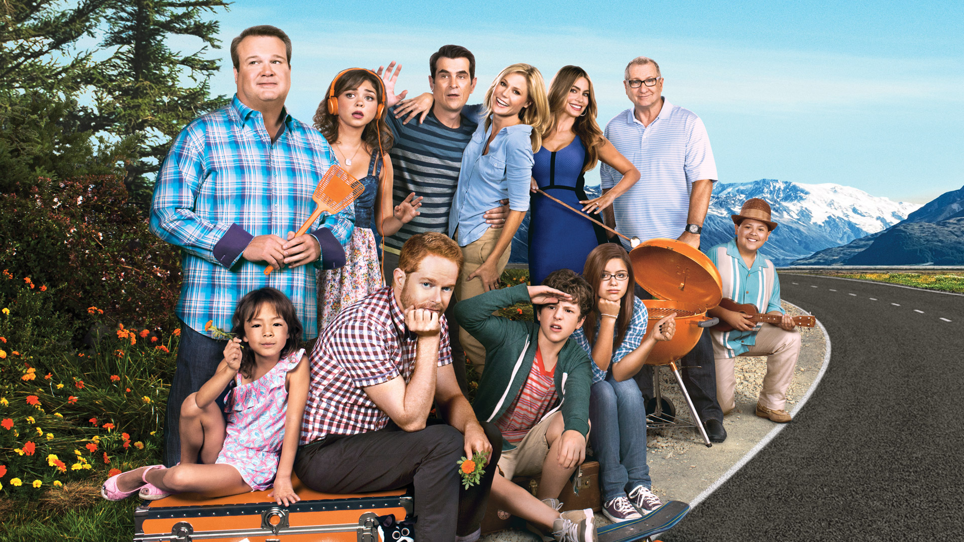 An advertising still for the modern family