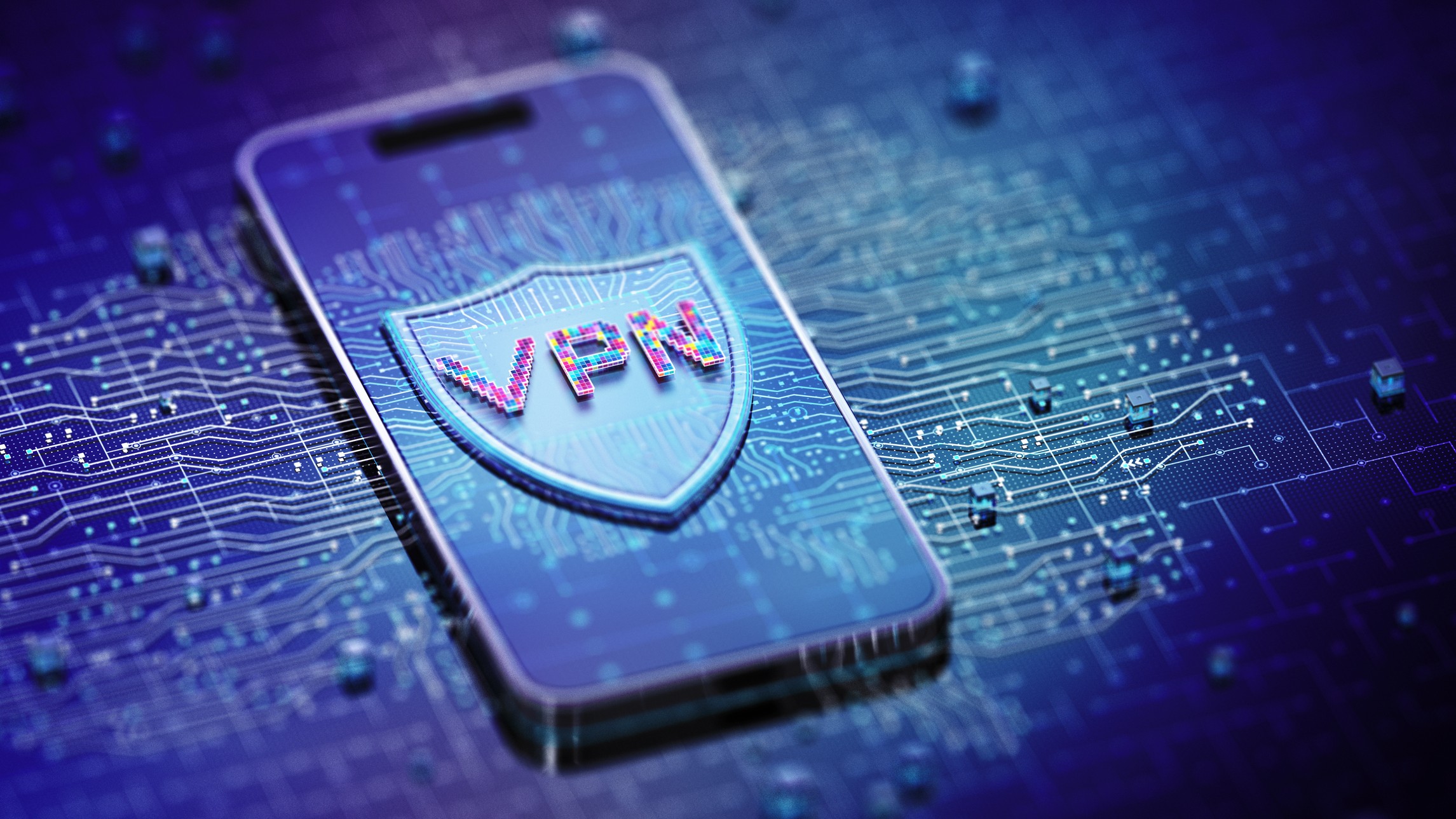 VPN Shield Security. Telephone concept - File photo