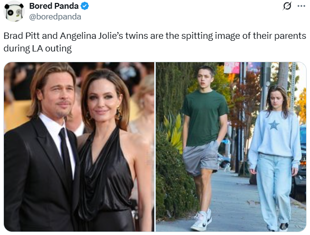 Angelina Jolie, Brad Pitts Twin Kids seen during a rare excursion in Los Angeles