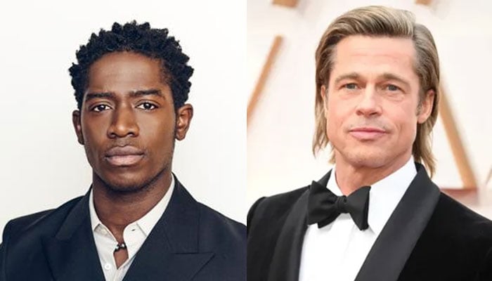 Damson Idris reacts spit in Brad Pitt during the F1 scene