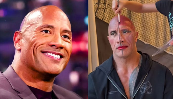 Dwayne Johnson enjoys a fun makeup party with daughters