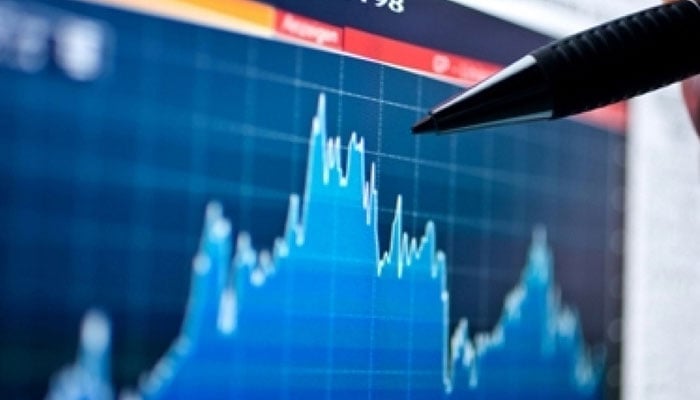 This representation image shows a fluctuating stock market chart on a digital screen. - AFP/file