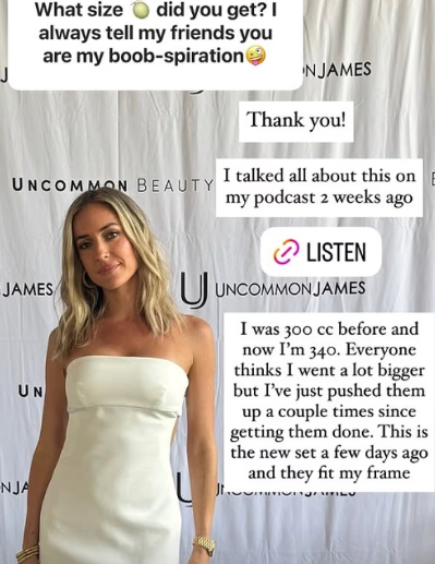 Kristin Cavallari makes a shocking revelation on larger breast surgery