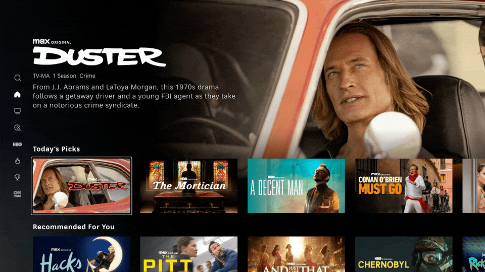 An animated gif that shows how the new Max Home page will be seen and operated