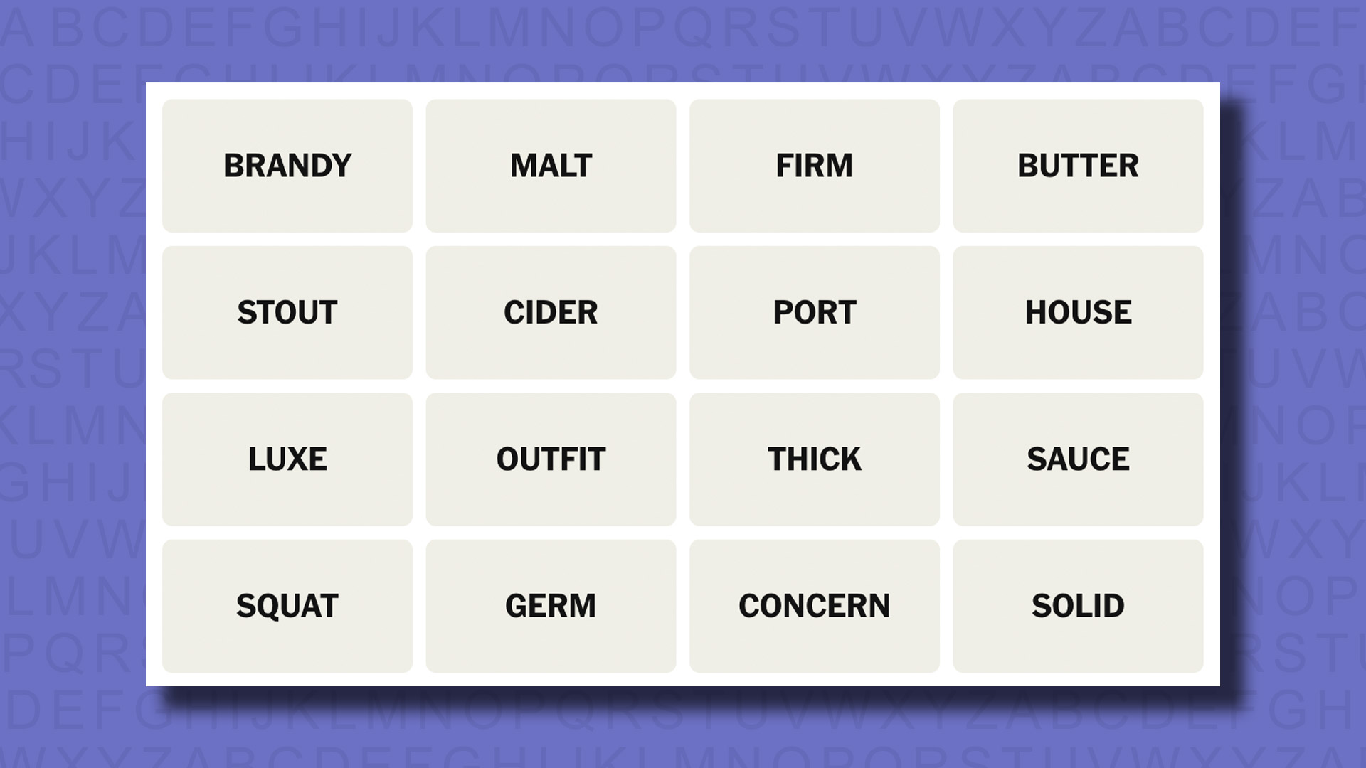 NYT Connections suggests game 741 on a purple background