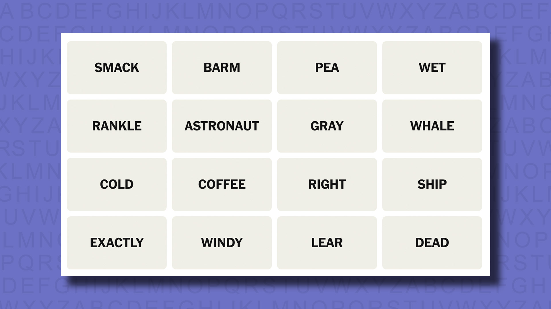 NYT Connections suggests game 738 on a purple background
