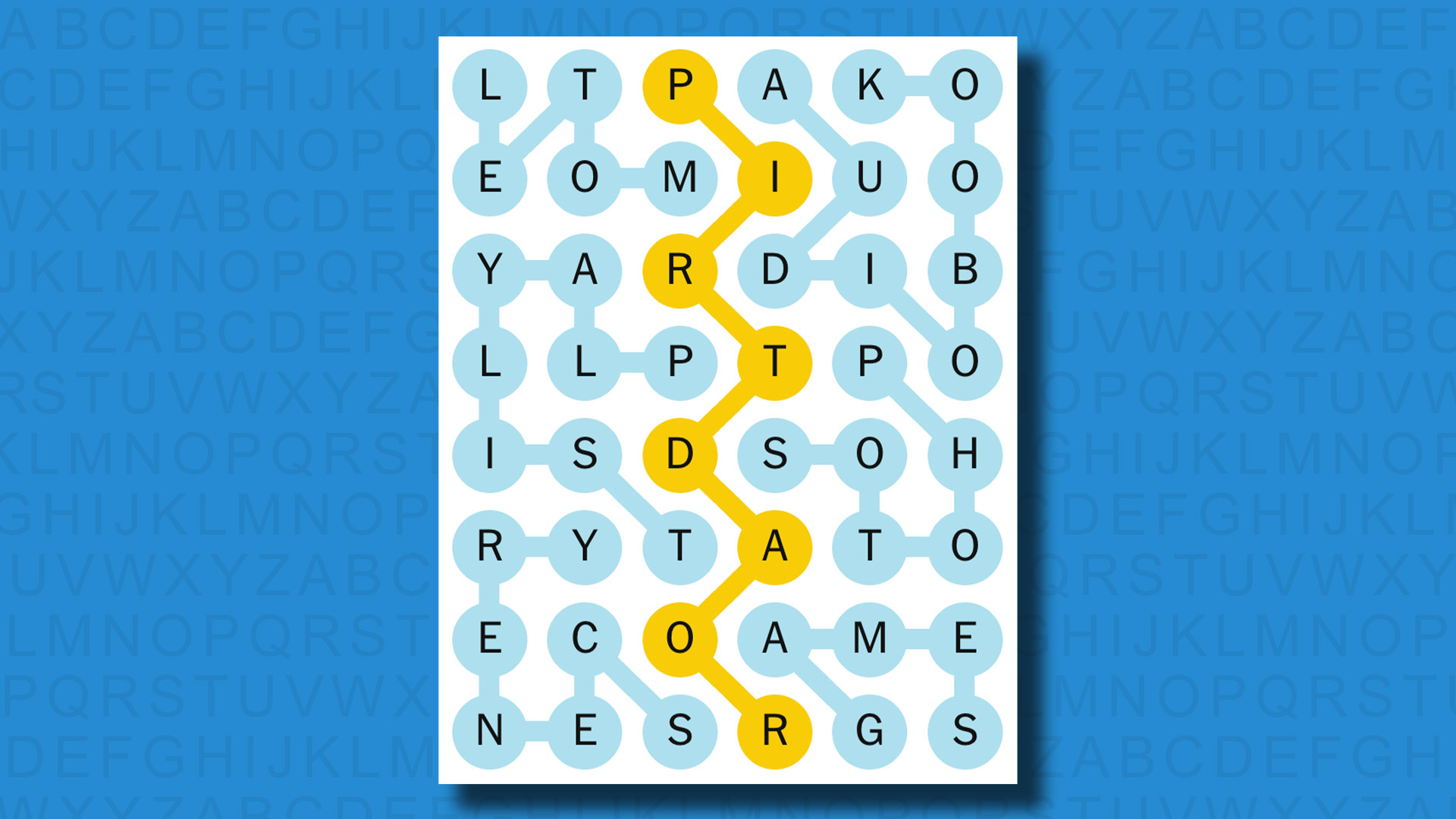 NYT Strands Answers for game 473 on a blue background