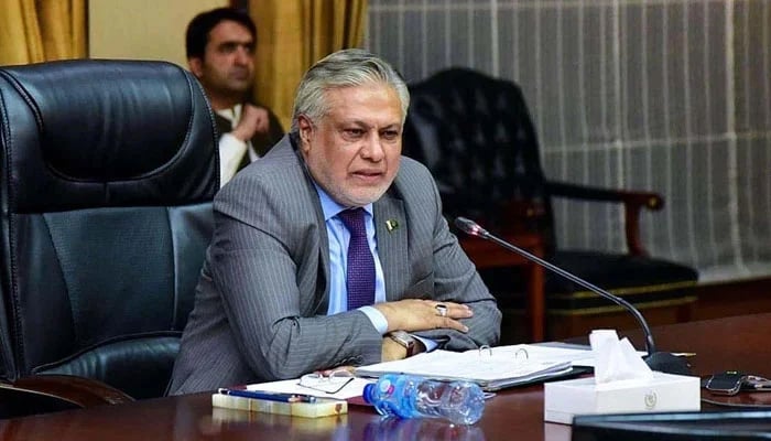 VicePrimer Minister and Minister of Foreign Affairs, Ishaq Dar, presiding over a meeting in this image without date. - App/file