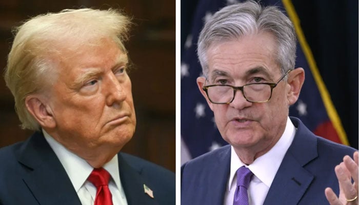 The president of the United States, Donald Trump, on the left, and the president of the Federal Reserve, Jerome Powell. - AFP/file