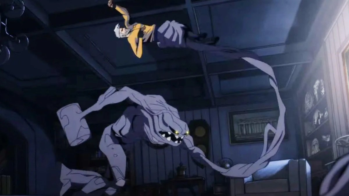 ClayFace attacking Rick Flag Mr. in Creatures Commands Season 1