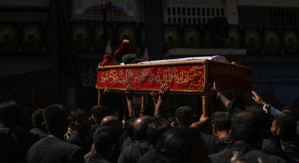 The mourners living in Greece attend a Muharram procession for Mark Ashura, in Pirareo, Greece, July 6, 2025. - Reuters