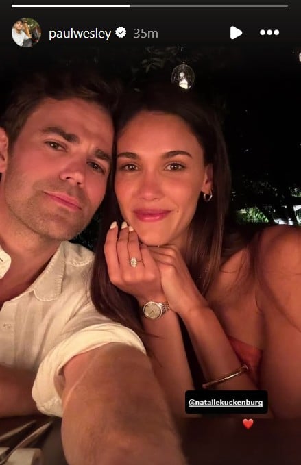 Paul Wesley announces the commitment to Natalie Kuckenburg's girlfriend