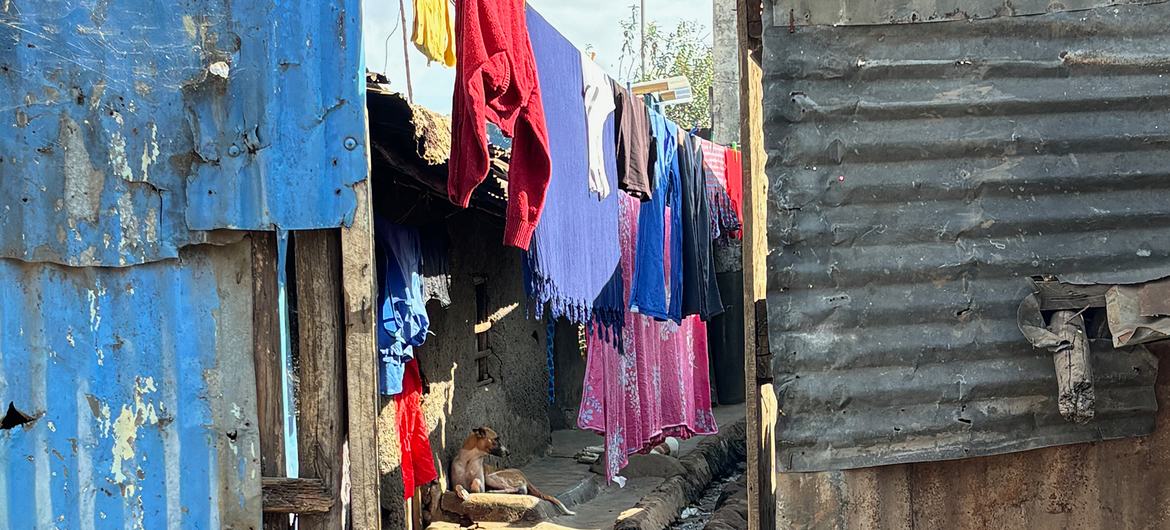 The poor neighborhood of Mathare in Nairobi houses 500,000 people at 5 square kilometers. The poor neighborhood of Mathare in Nairobi houses 500,000 people at 5 square kilometers.