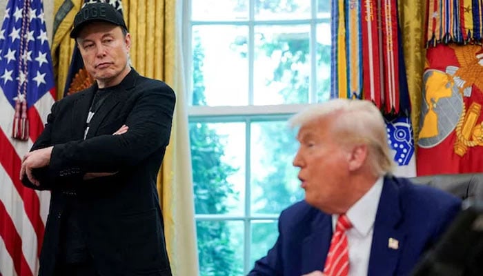 The president of the United States, Donald Trump and Elon Musk, attend a press conference at the Oval Office of the White House in Washington, DC, USA, May 30, 2025. - Reuters