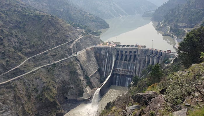A view of the Baglihar dam, also known as Baglihar hydroelectric energy project, on the Chenab River that flows from Iiojk to Pakistan, in Chanderkote in the Jammu region on May 6, 2025. - Reuters.