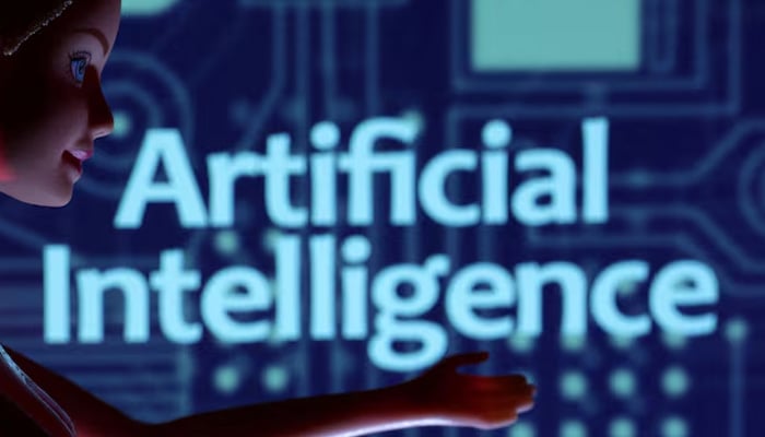 The words of artificial intelligence are seen in this illustration taken on March 31, 2023. - Reuters