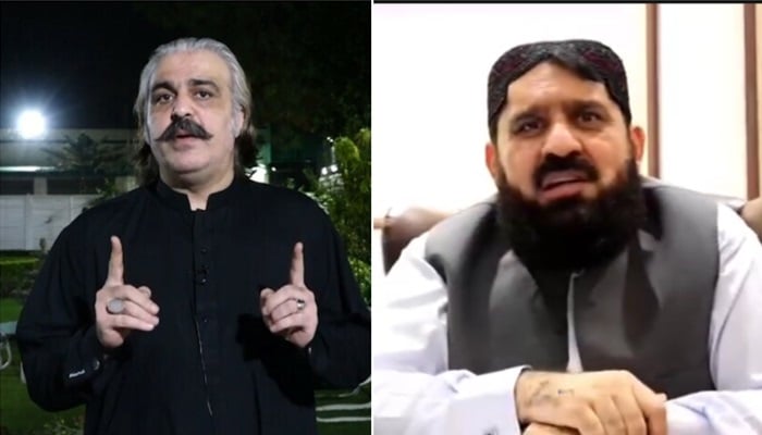 Khyber Pakhtunkhwa's prime minister Ali Amin Gandapur (left) and engineer Zia-Ur-Rehman.