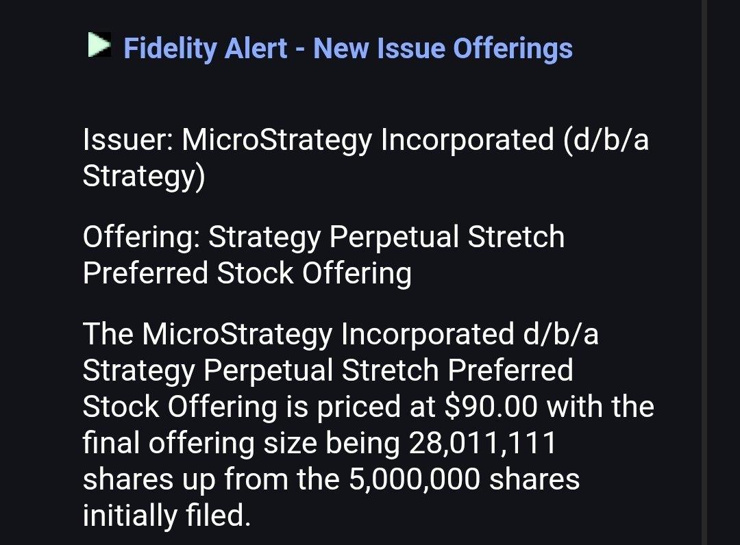 MSTRC (Fidelity) fidelity alert